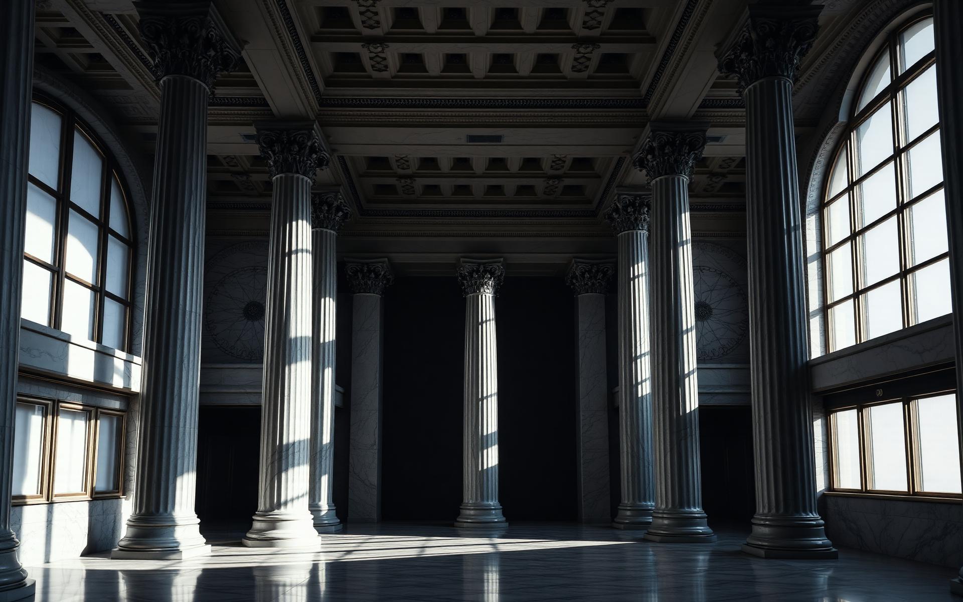 Classical courthouse columns